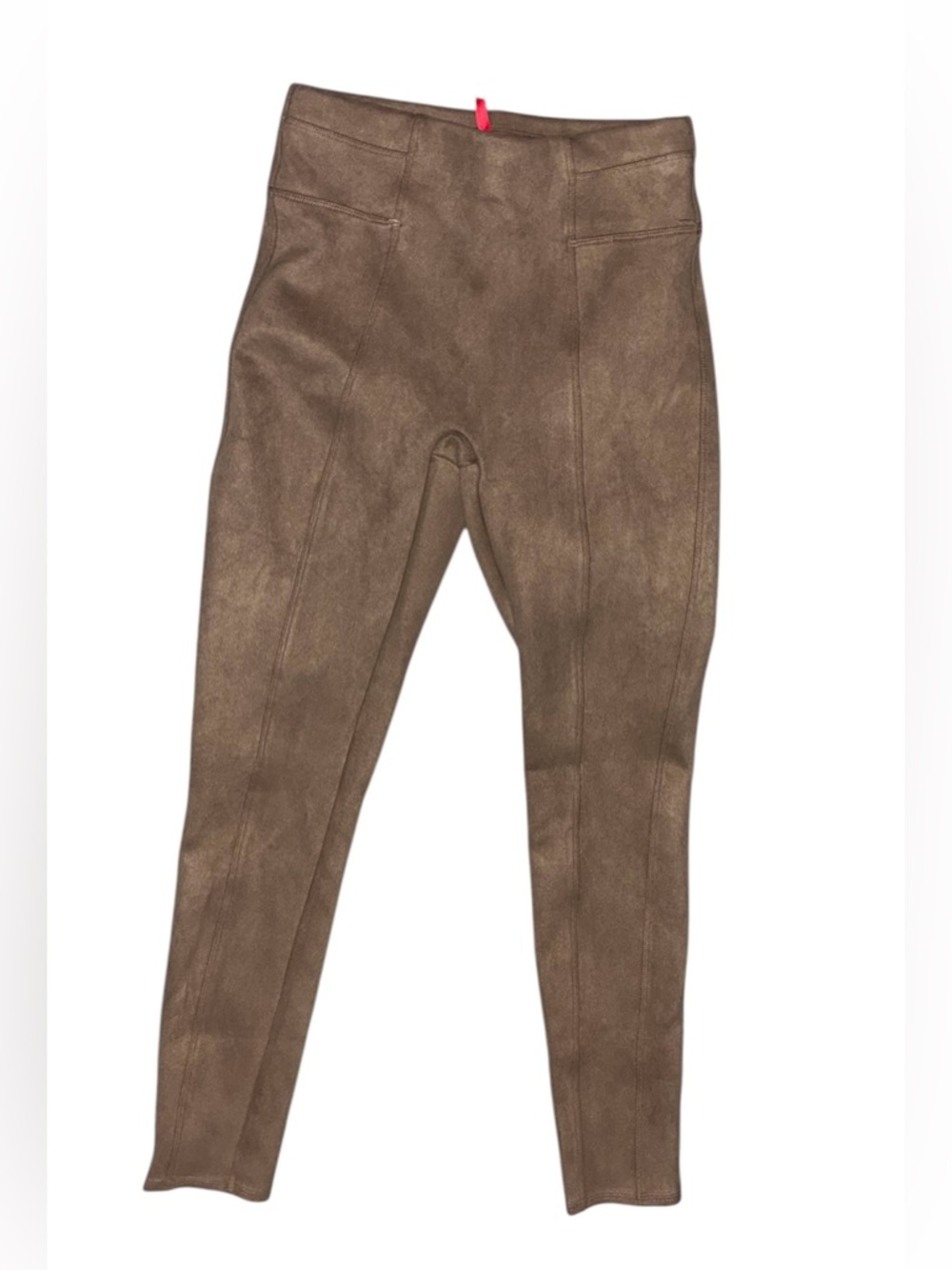 SPANX Faux Leather Leggings Brown High Rise Sculpting Skinny Womens Small S